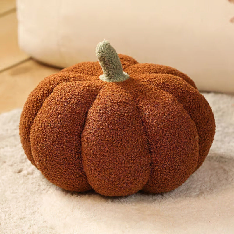 Virella | Pumpkin Plush Cushion for Cosy Sofa Décor