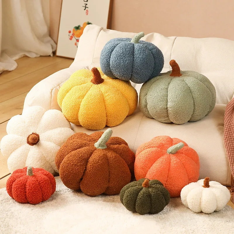 Virella | Pumpkin Plush Cushion for Cosy Sofa Décor