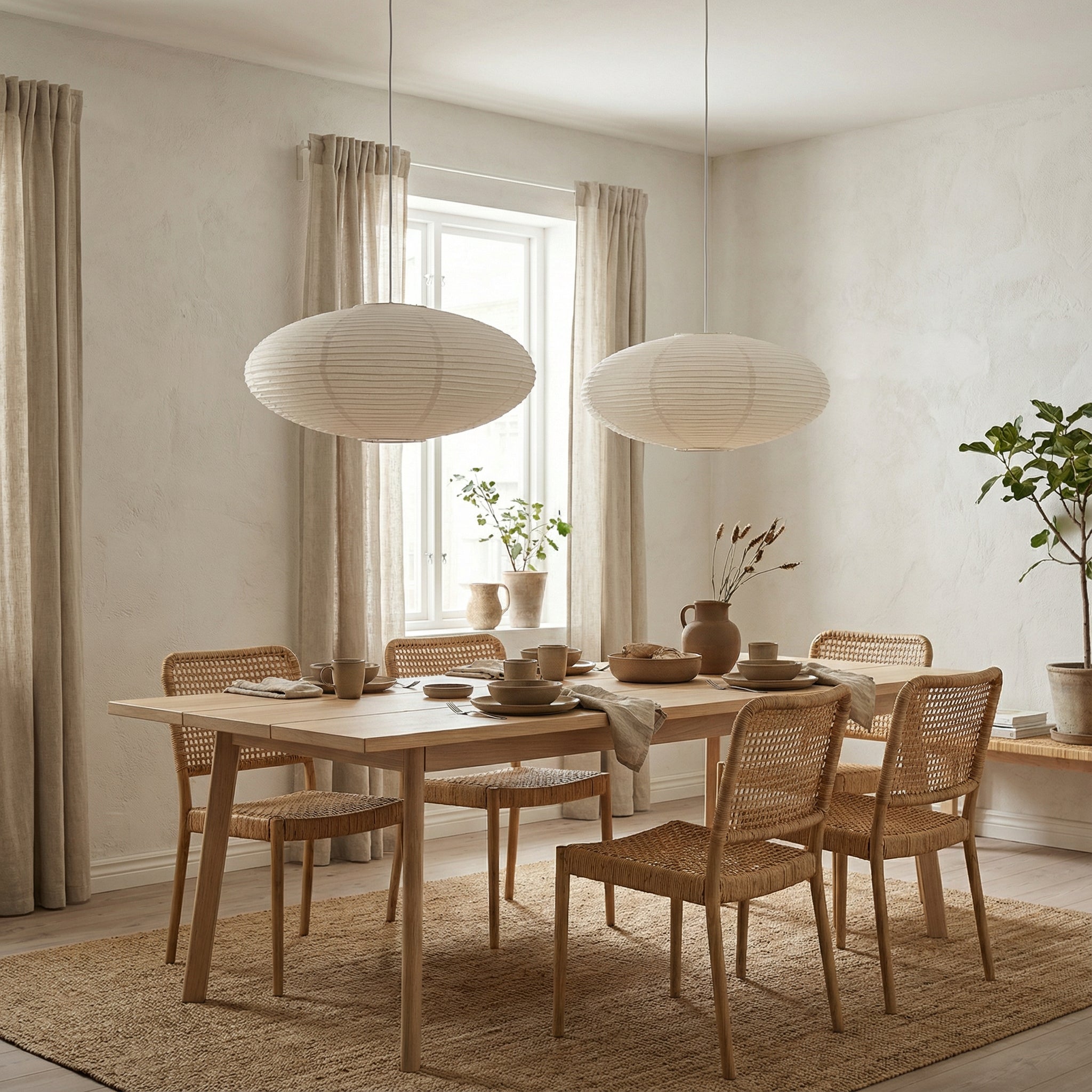 WabiLight | Elegant Minimalist Paper Kitchen Pendant Lighting Fixture 5