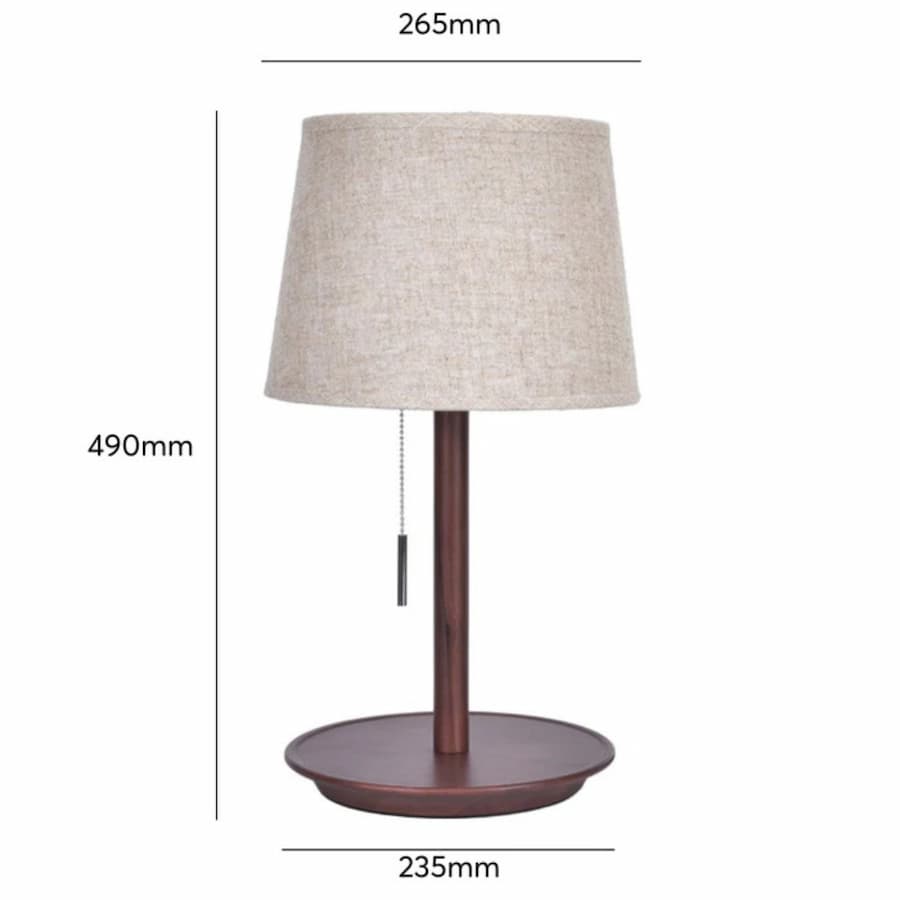WalnutGlow | Elegant Scandinavian Minimalist Bedside Table Lamp 5