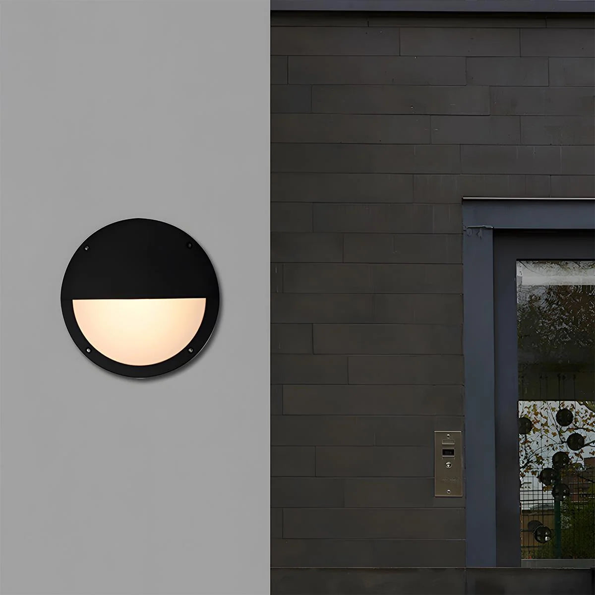 Waterproof Outdoor LED Round Porch Light, Modern Die-Cast Aluminum Wall Light, Warm White 3000K, IP65 for Patio and Garden 1