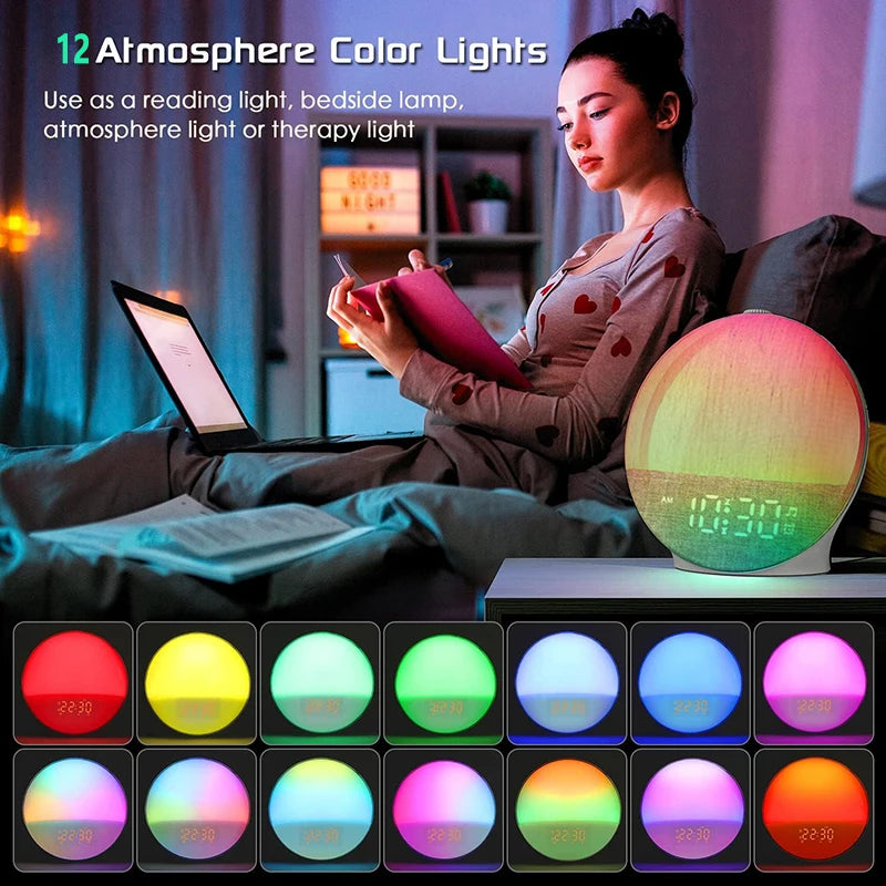 Wexen | Stylish Sunrise Wake-Up Light with Bluetooth Speaker for Gentle Mornings 3