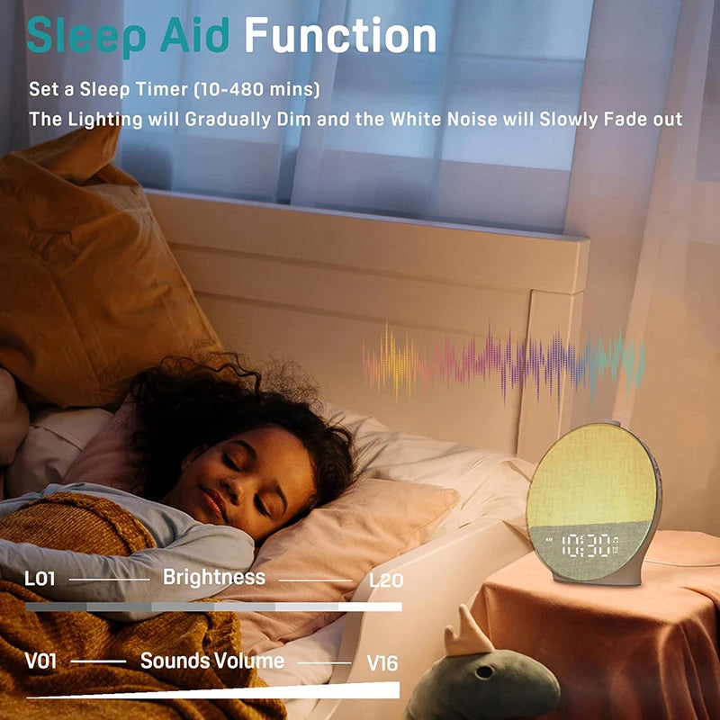 Wexen | Stylish Sunrise Wake-Up Light with Bluetooth Speaker for Gentle Mornings 5
