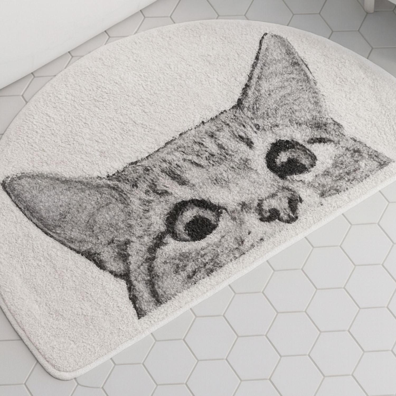 Whiskers Collection | Cat-Themed Bath Mat with Non-Slip Backing | Soft and Absorbent Bathroom Mat for Comfort 2