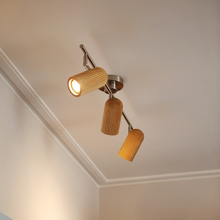 WoodenAura | Stylish Adjustable LED Ceiling Light Fixture with Three Heads 8