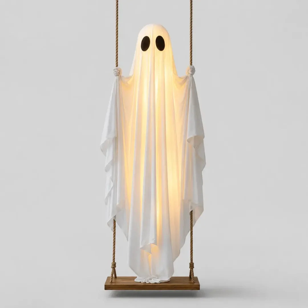 Wraith Halloween Ghost Decoration with LED String Lights for Outdoor Display 2