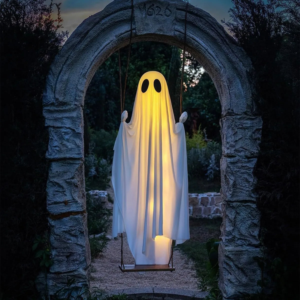 Wraith Halloween Ghost Decoration with LED String Lights for Outdoor Display 3