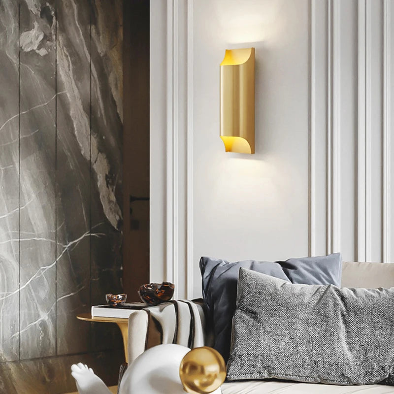 Yrsa Wall Sconce Lighting with Brass Finish and Energy-Efficient LED Illumination 8