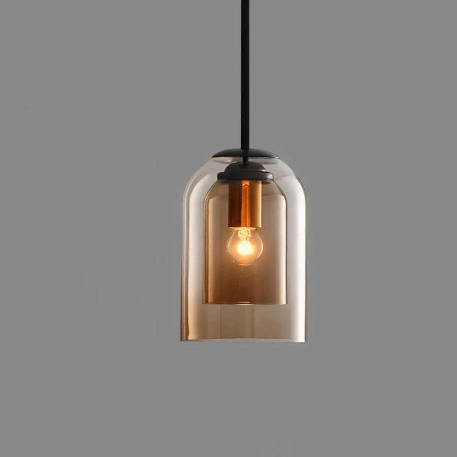 Zenvia | Double-Shade Glass Pendant Light for Warm Ambient Elegance 0