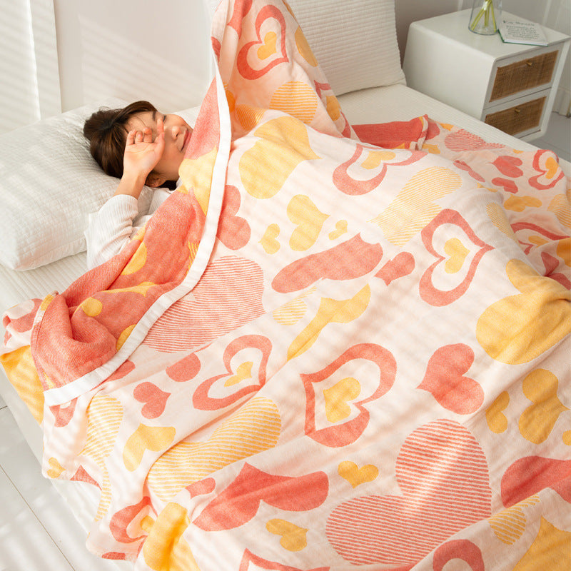 DAISY | Lightweight Summer Cotton Bedspread | Floral Print Duvet for Summer