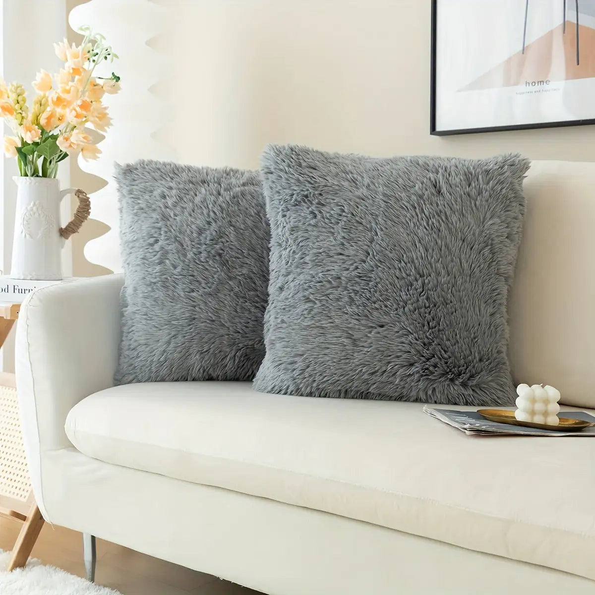 Mysa Faux Fur Cushion Cover – Where Comfort Meets Calm - Styyler