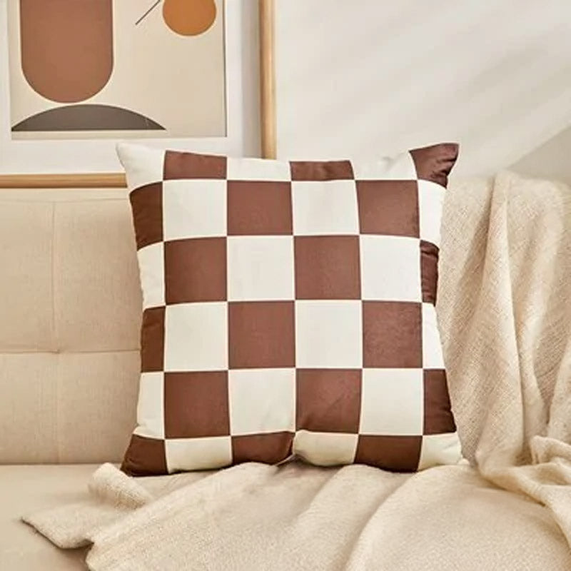 Plaid Pop Cushion Covers | Modern Colourful Check Design - Styyler