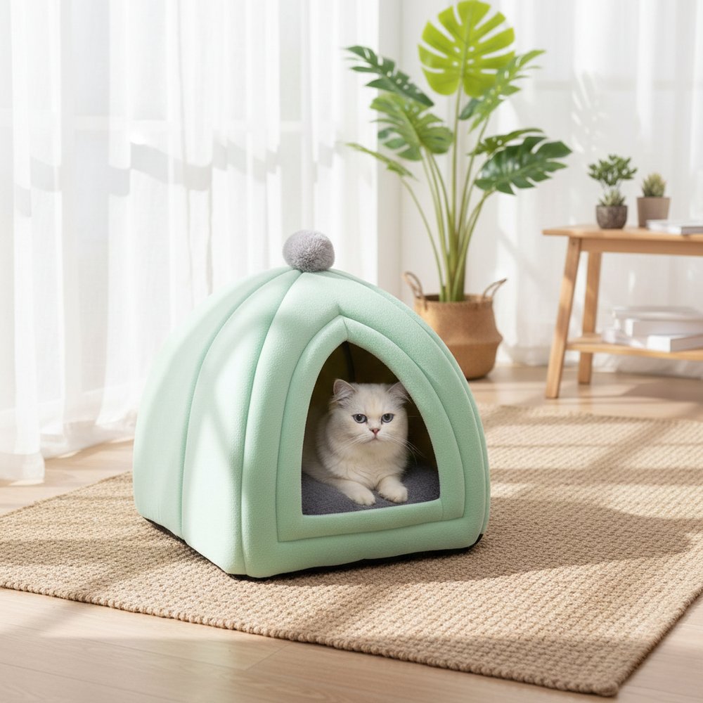 Cozyden Pet Cave | Warm All-Season Enclosed Pet Bed for Cats and Dogs