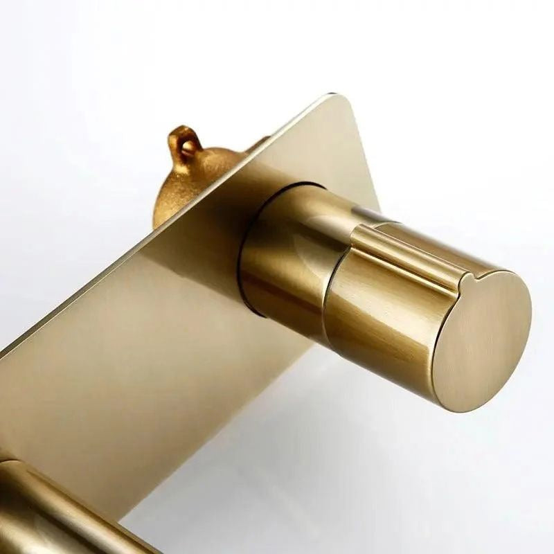 Cavion Wall-Mounted Basin Mixer Tap in Brushed Gold – photo 3
