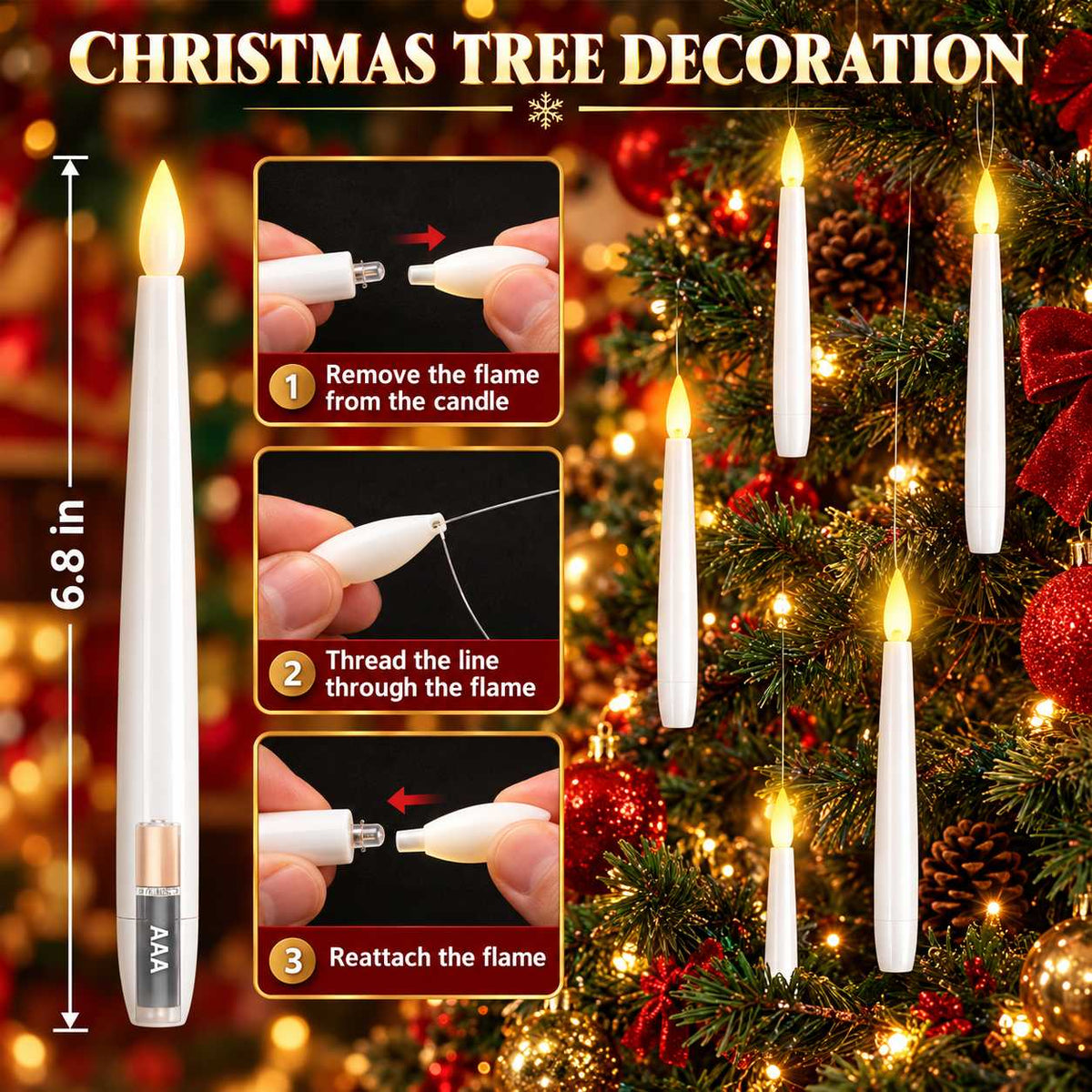 Magic Floating Candles | LED Candles with Remote Control | 20Pack