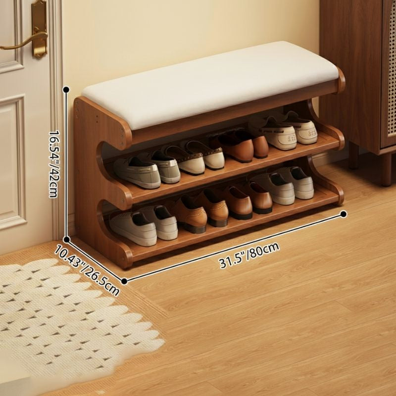 Dorvyn shoe bench small size with dimensions shown