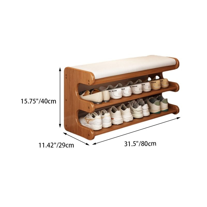 Dorvyn shoe bench small 80cm size dimensions on white background