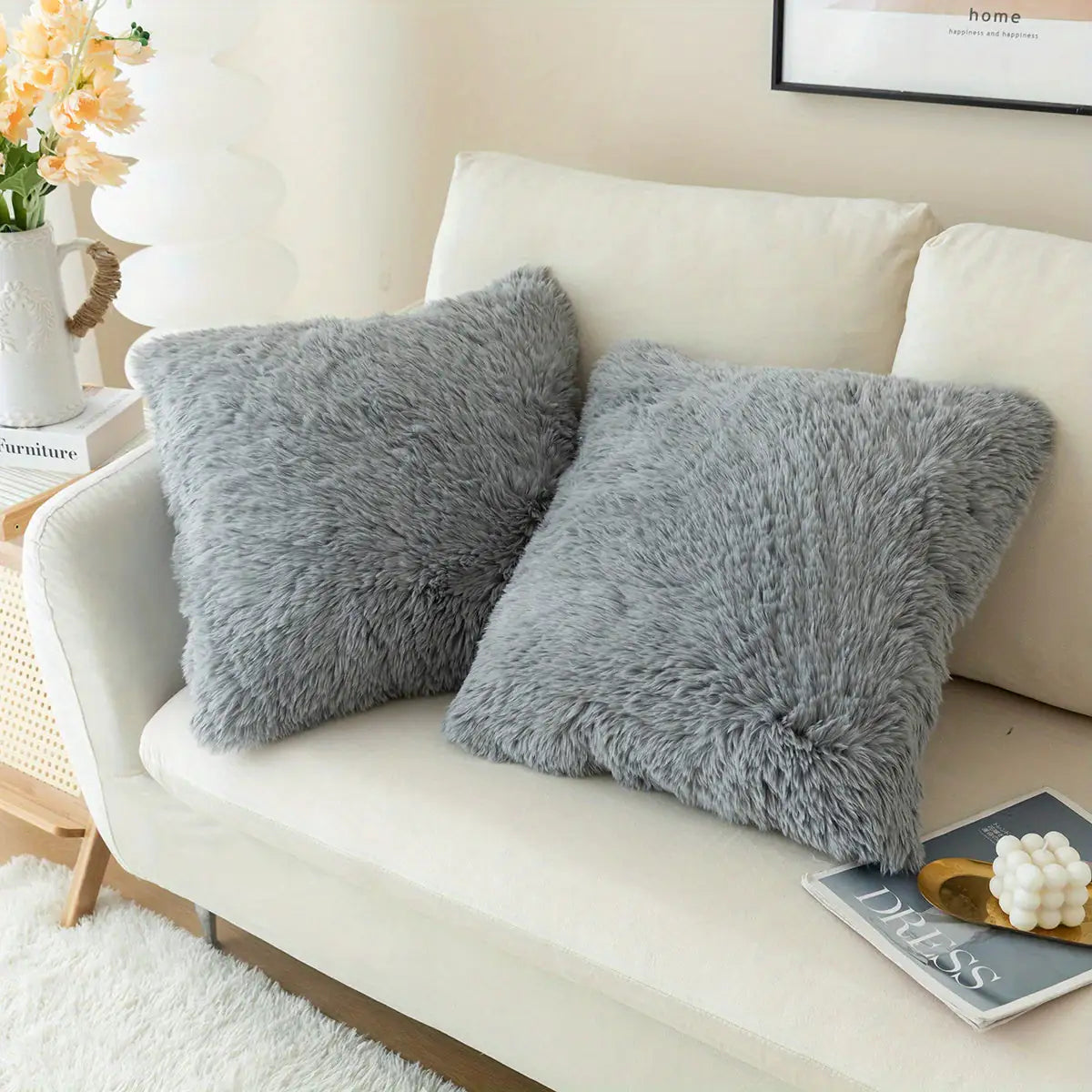 Mysa Faux Fur Cushion Cover – Where Comfort Meets Calm - Styyler