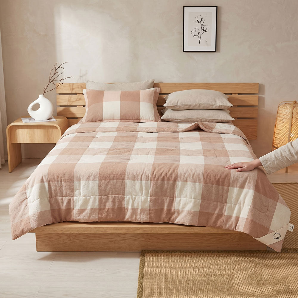 KYOTO - 100% Cotton All-Season Bedspread | Japanese Minimalist Design