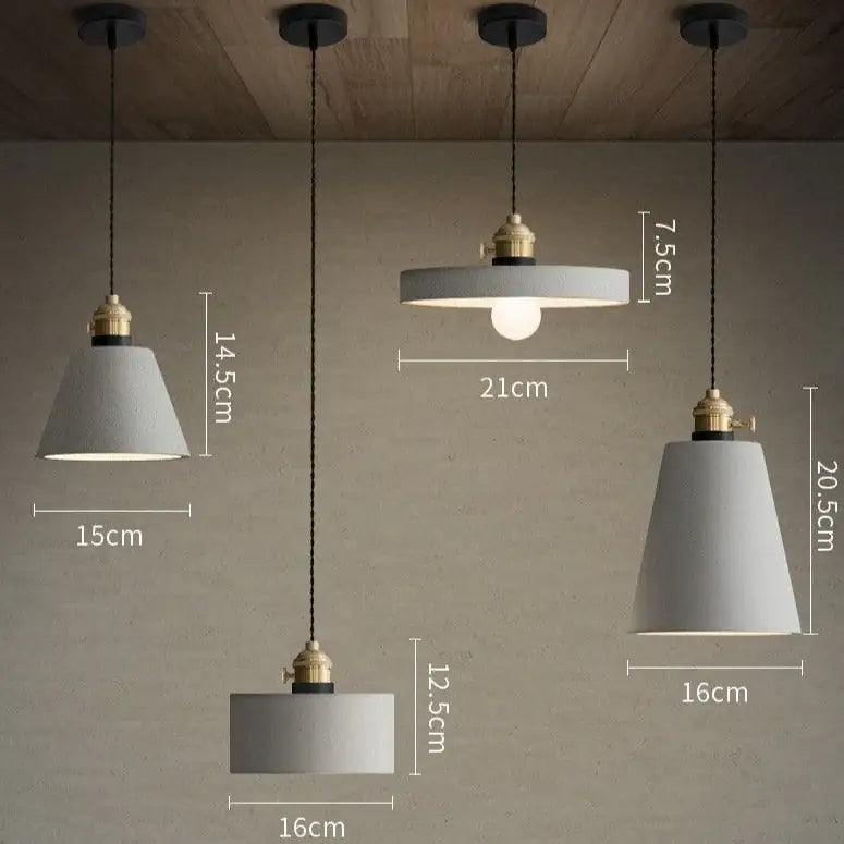 Betona Vintage Style Cemented Pendant Light - Styyler
