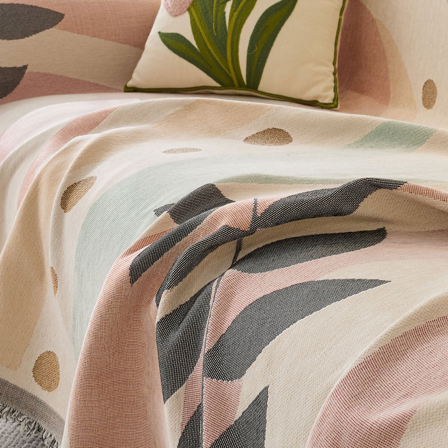 LeafLoom Multicolour Pastel Sofa Cover | Couch Protector for Pets and Everyday Living - Styyler