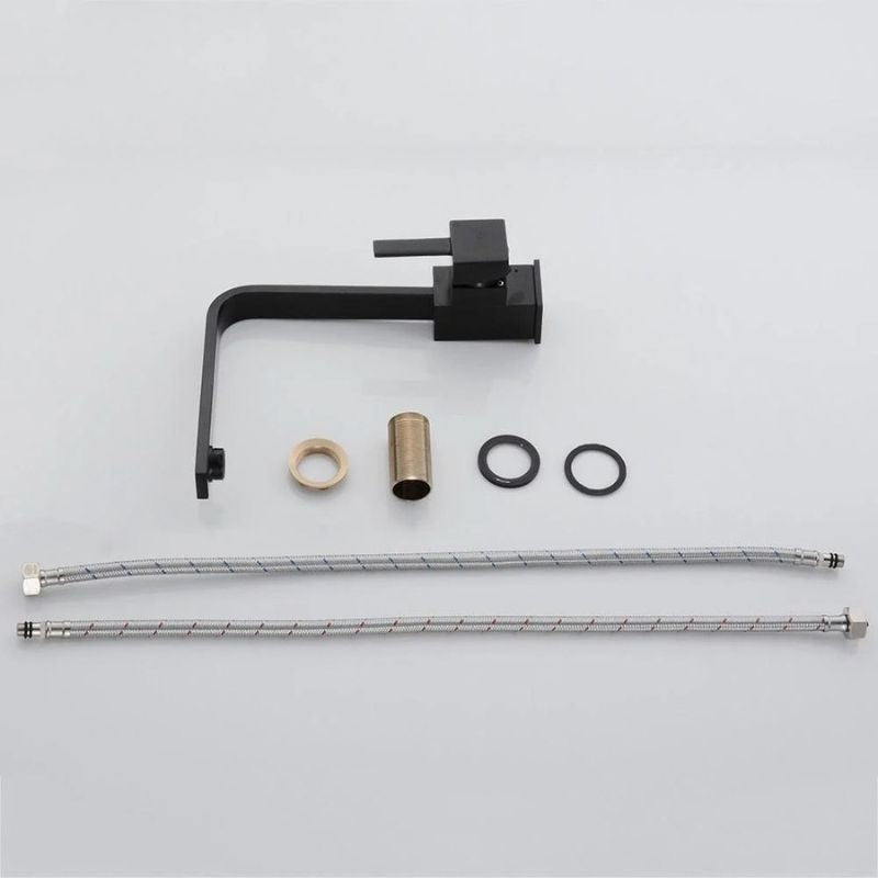 Lunaria Matte Black Square Kitchen Mixer Tap – photo 5