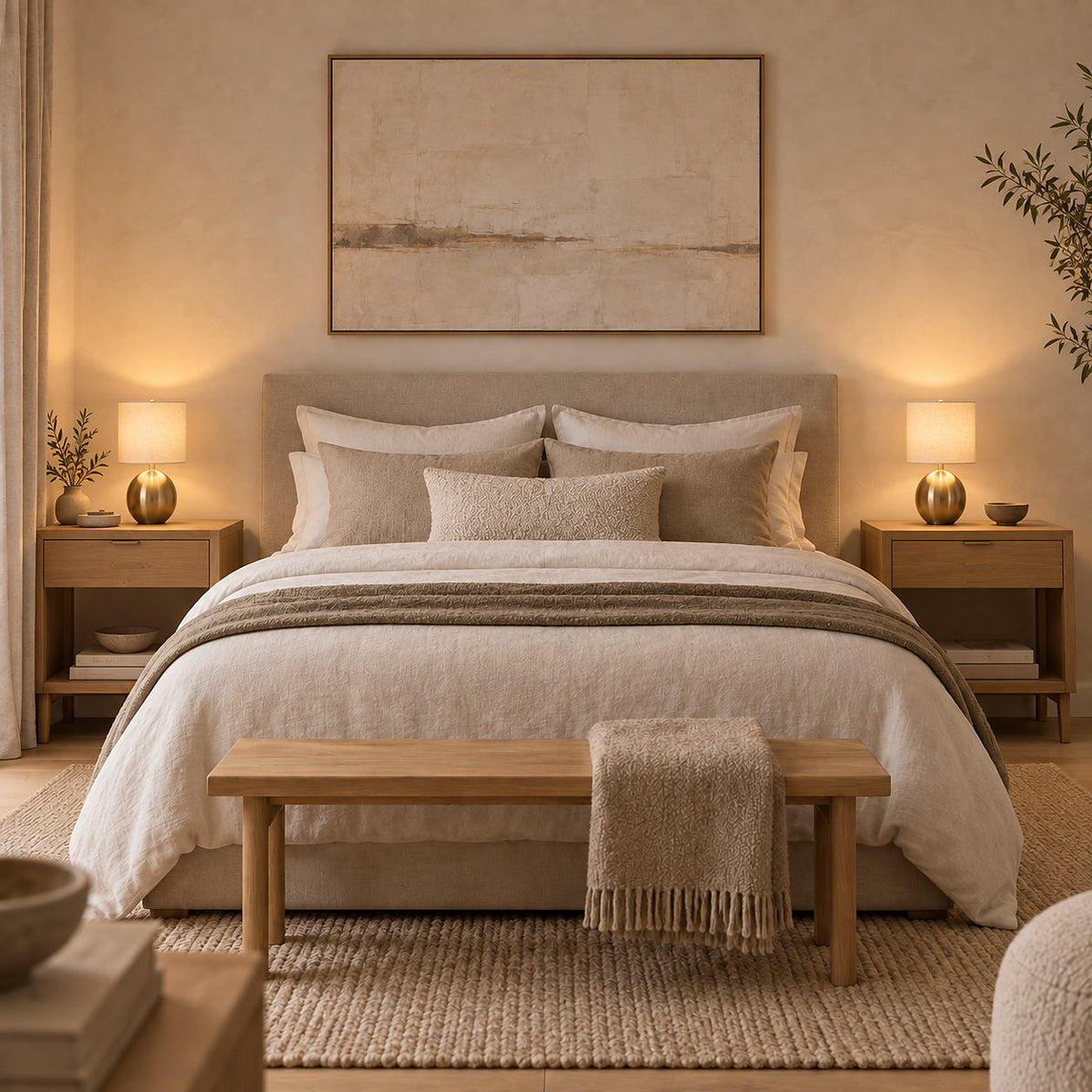 Orb Table Lamp Set | 2 x Minimalist Bedside Lights with Inline Switch