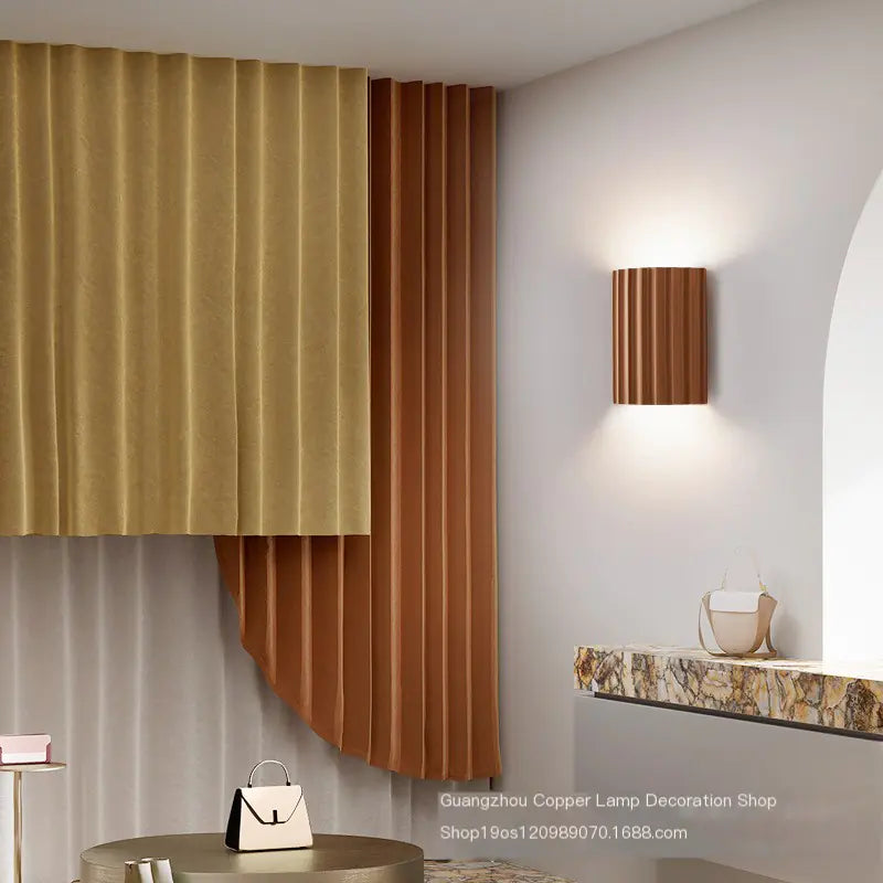 KLEIN Nordic Minimalist Wall Light | Modern Ribbed Cylinder Sconce