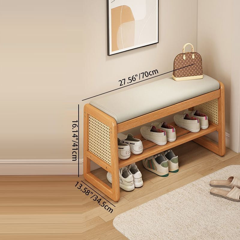 Varello shoe bench medium 70cm size with dimensions shown