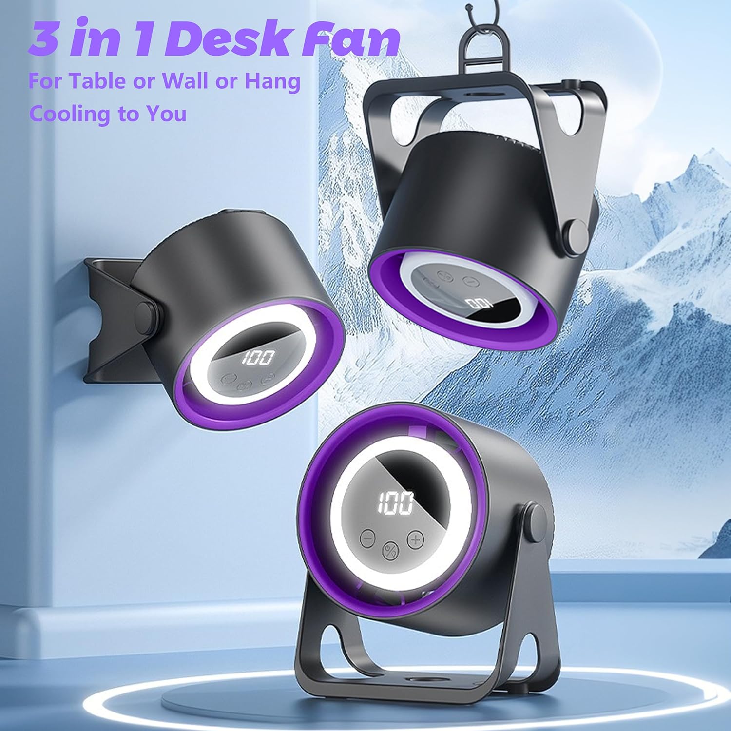 Viento | Stylish and Compact Portable Desk Fan | USB Rechargeable and Ultra Quiet